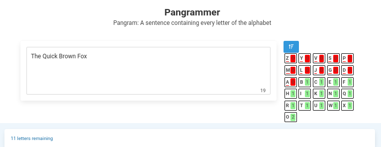 Pangrammer pangram tool